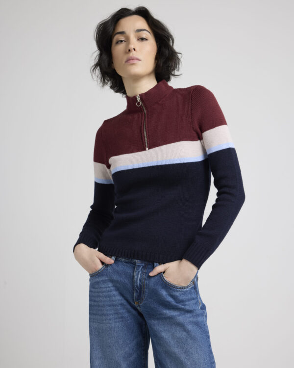 High Neck Zip Jumper – Long Sleeves