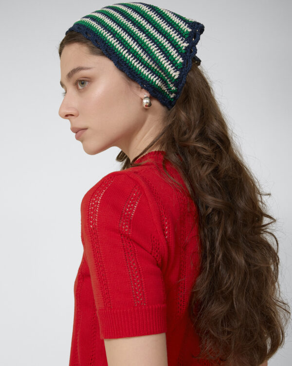 STRIPED CROCHET BANDANA